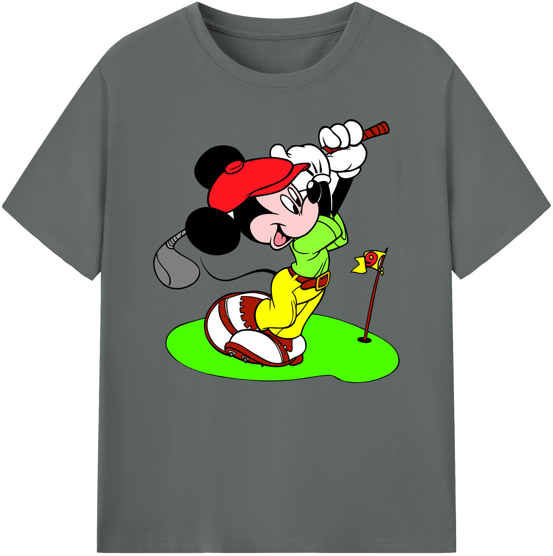 ミッキーマウス Mickey Mouse 綿100％ メンズ半袖Tシャツ｜肌触りやわらか＆通気性